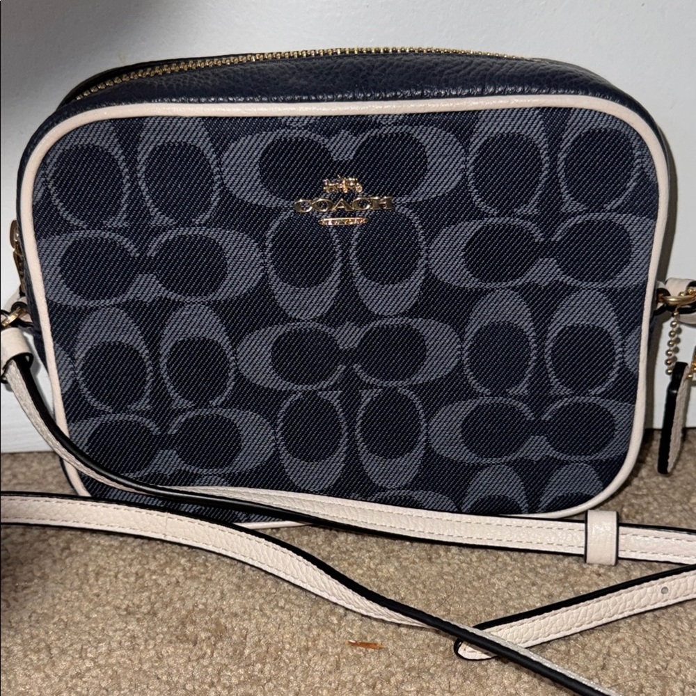 Coach Jean and white Crossbody Bag